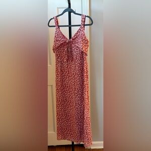 Lost + Wander Coral Red Sleeveless Dress Sundress NWT